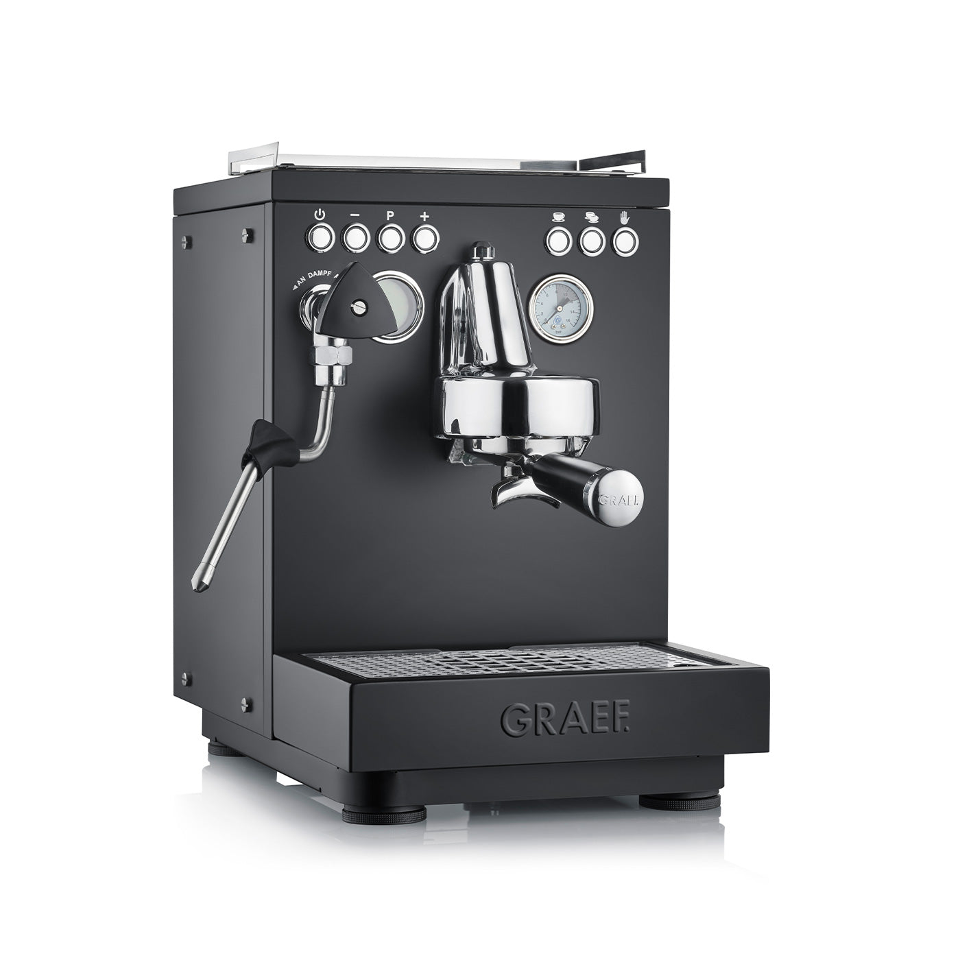 Siebträger-Espressomaschine Batessa, schwarz-matt