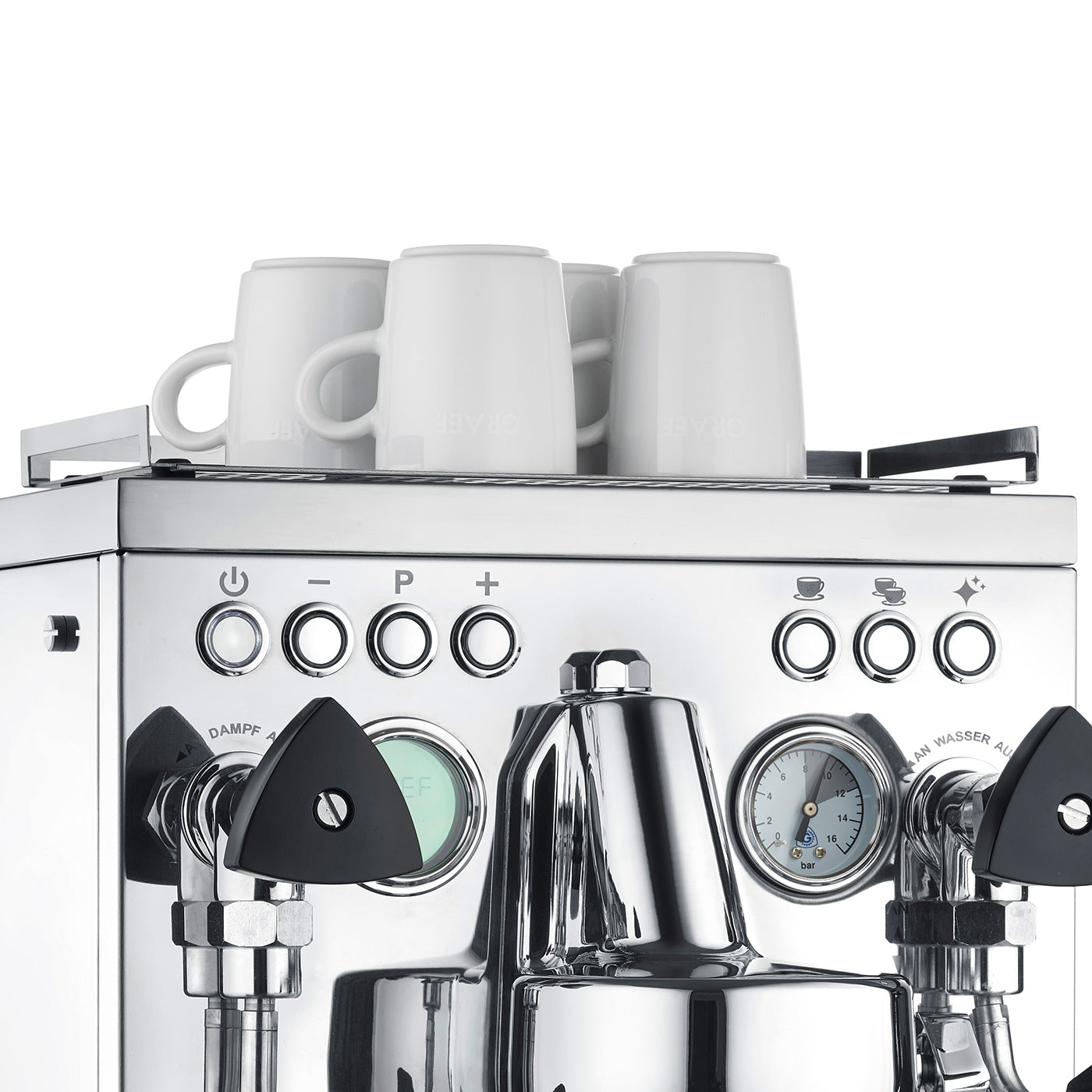 Siebträger-Espressomaschine Estessa, Edelstahl