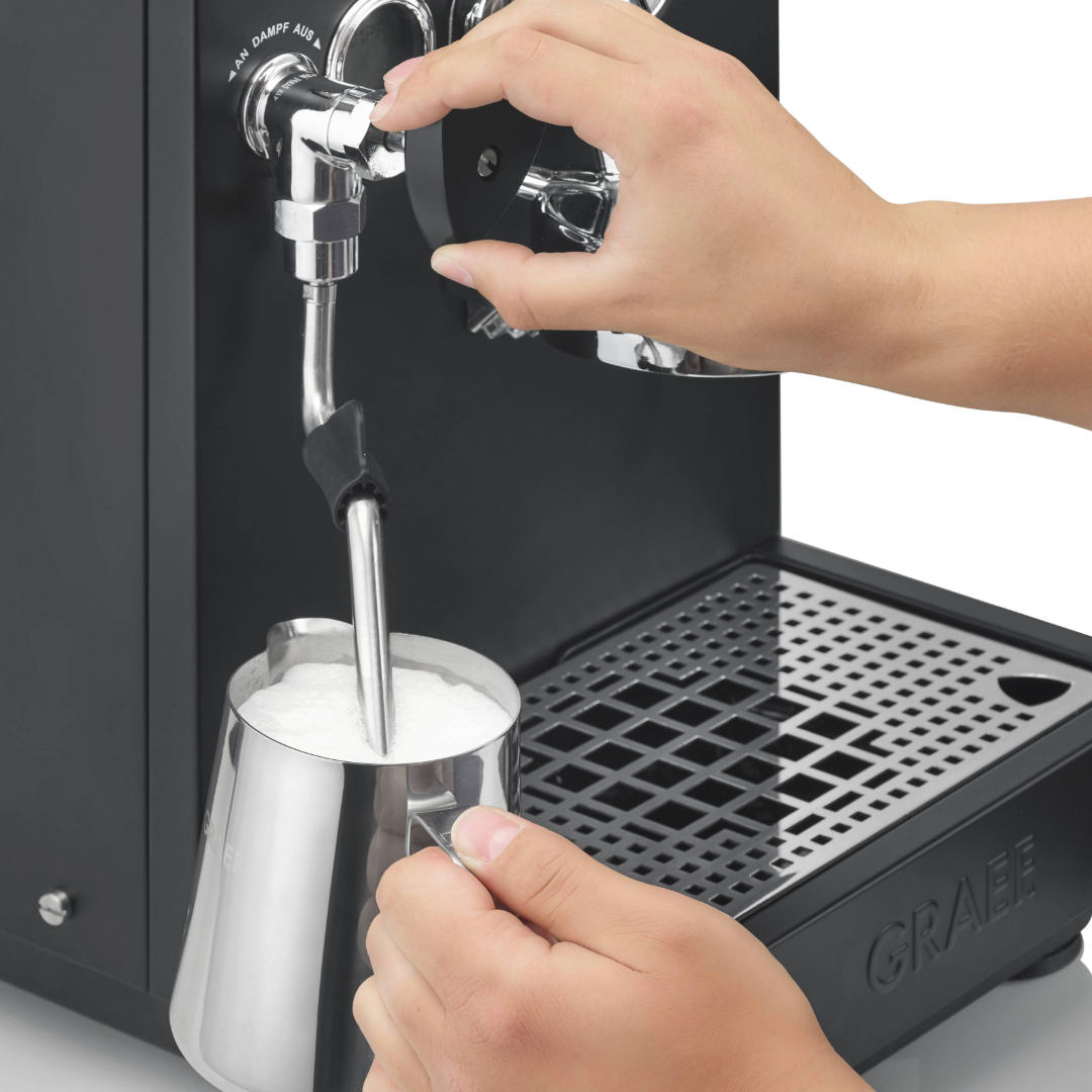 Siebträger-Espressomaschine Batessa, schwarz-matt