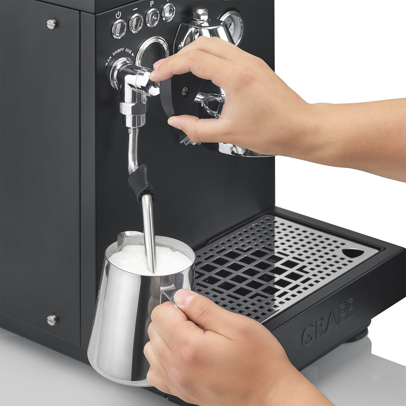 Siebträger-Espressomaschine Batessa, schwarz-matt