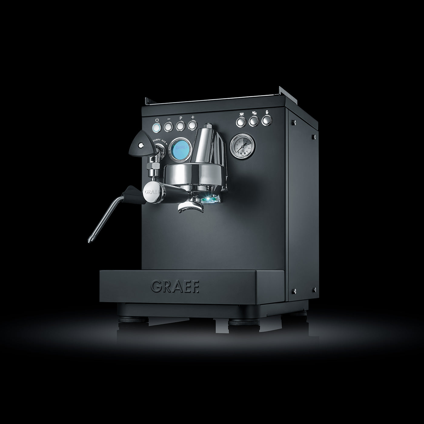 Siebträger-Espressomaschine Batessa, schwarz-matt