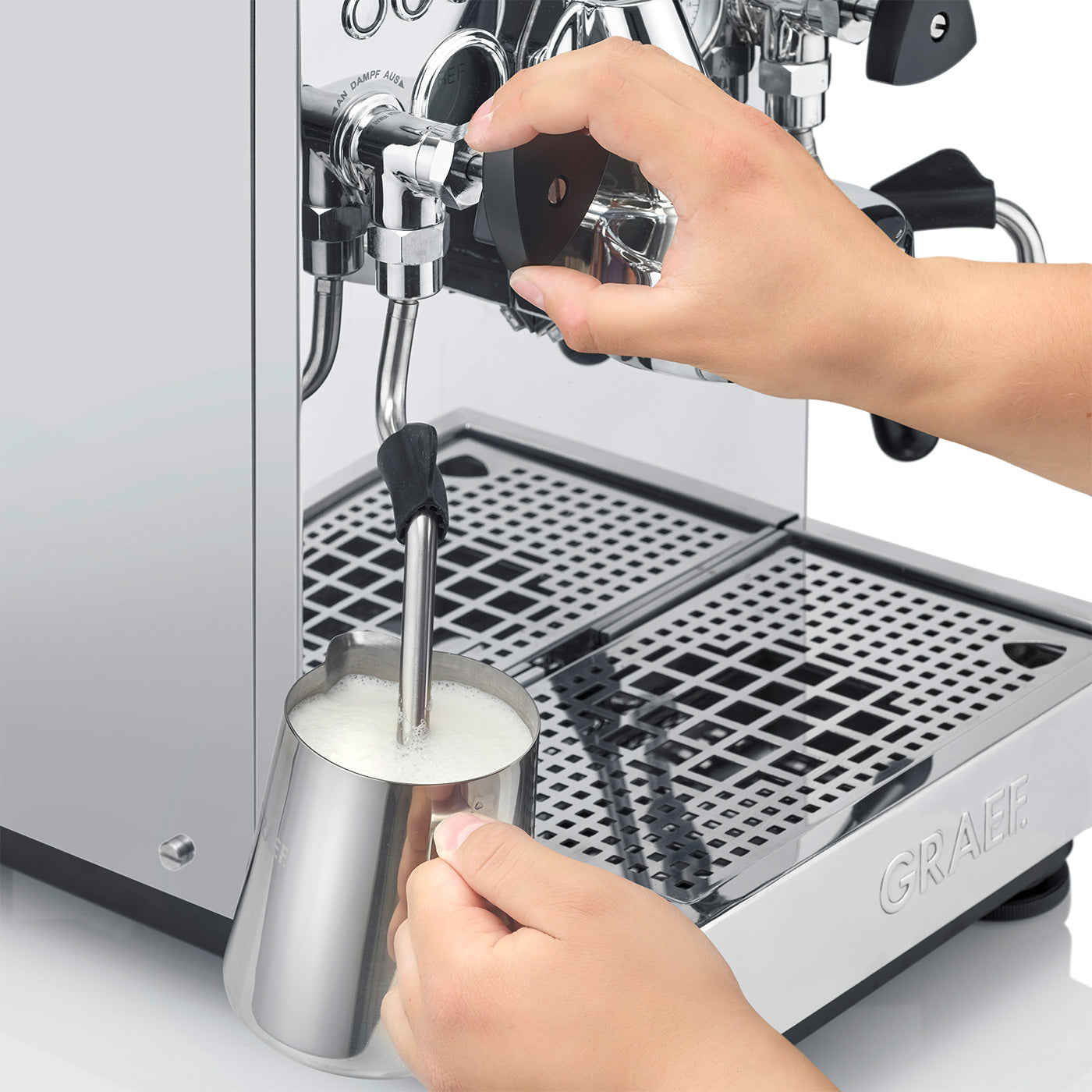 Siebträger-Espressomaschine Estessa, Edelstahl