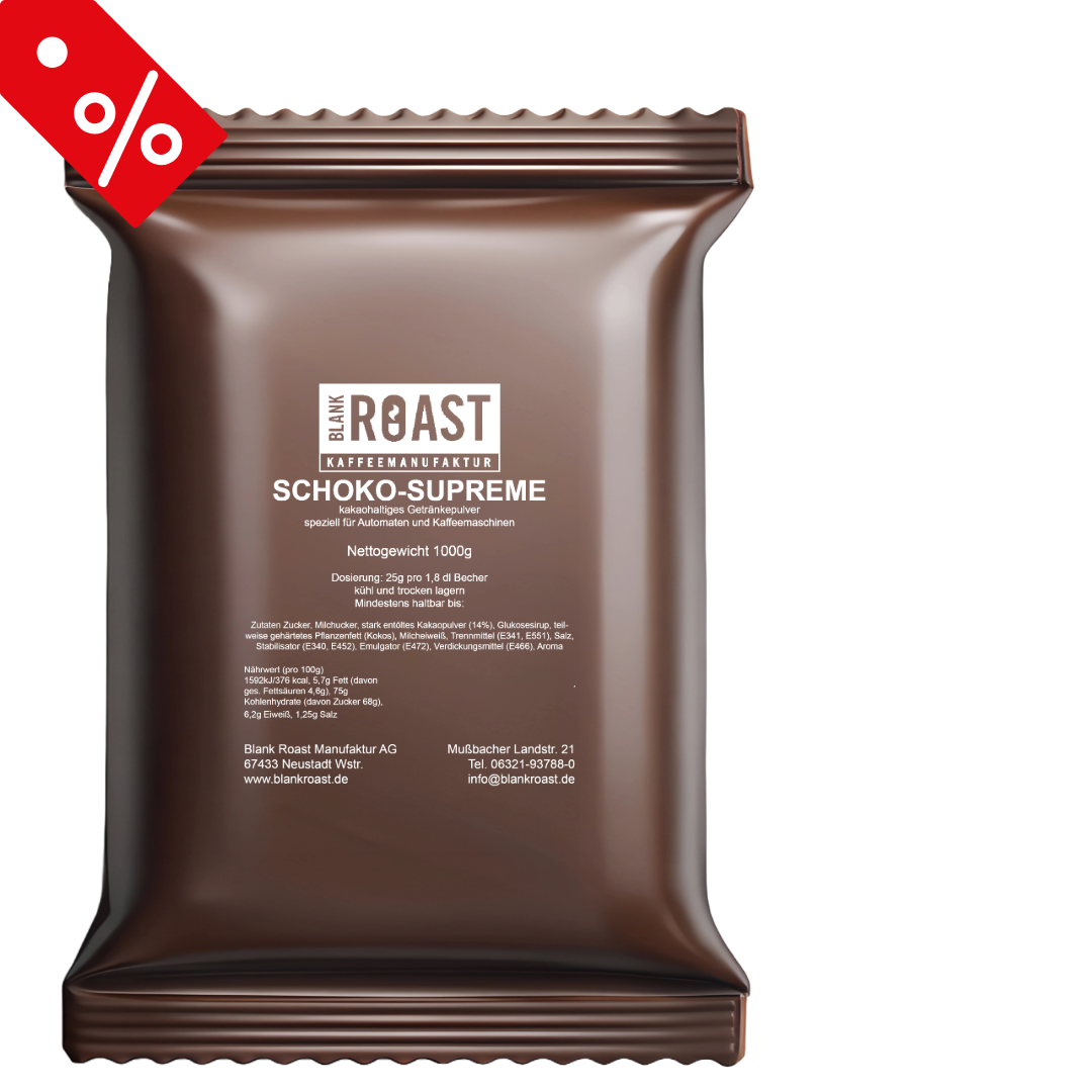 SCHOKO SUPREME Kakaopulver  - 10x 1000g für Automaten und Kaffeemaschinen
