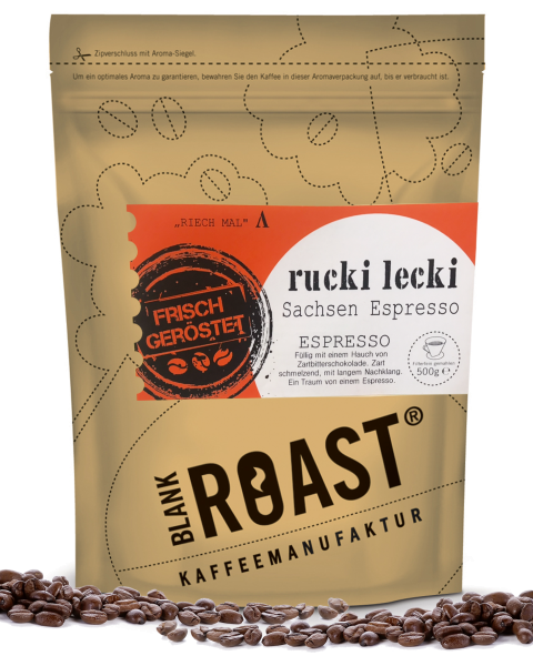 Kaffee '''Rucki Lecki'' Espresso Sachsen Röstung' BLANK ROAST