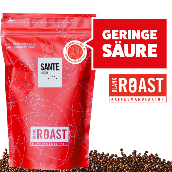 Sante Crema Kaffee Blank Roast mit geringer Säure